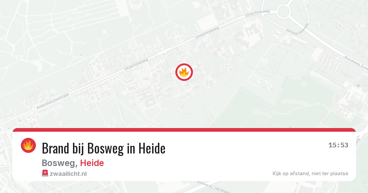 Brand bij Bosweg in Heide — 9 apr 2026