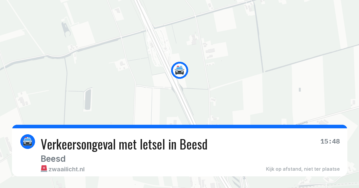 Verkeersongeval met letsel in Beesd — 14 aug 2026