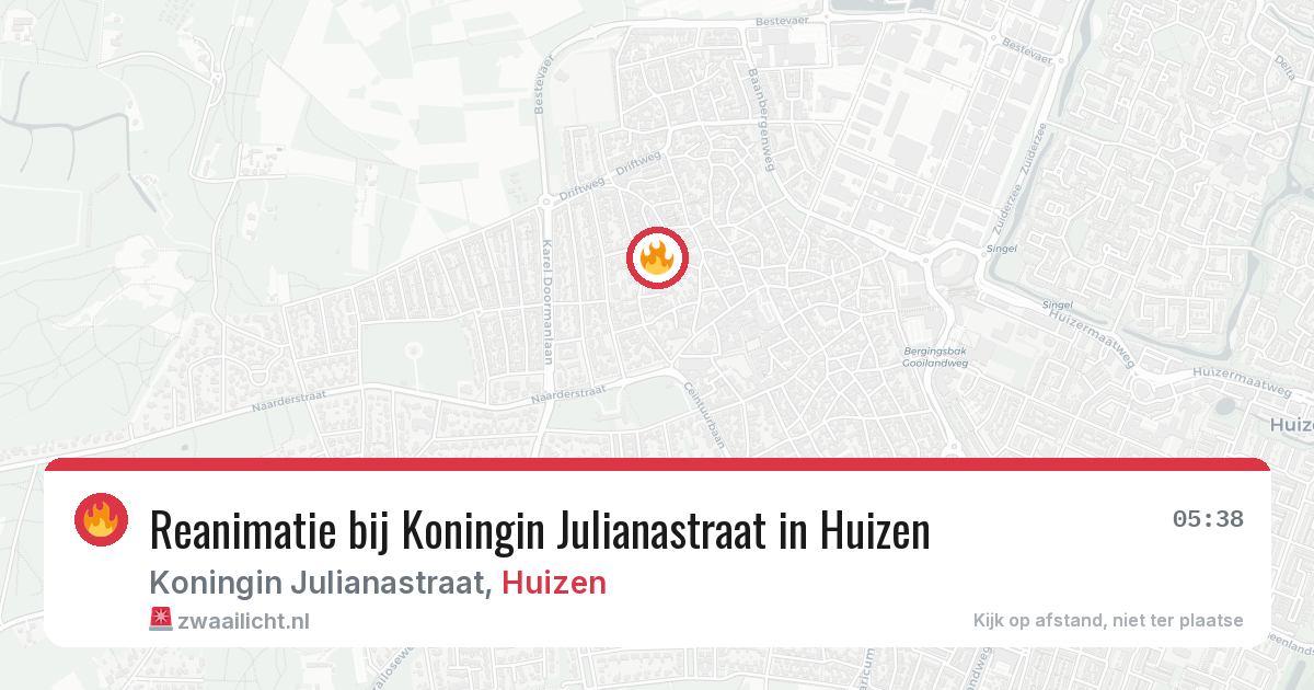 Reanimatie bij Koningin Julianastraat in Huizen — 30 jan 2026