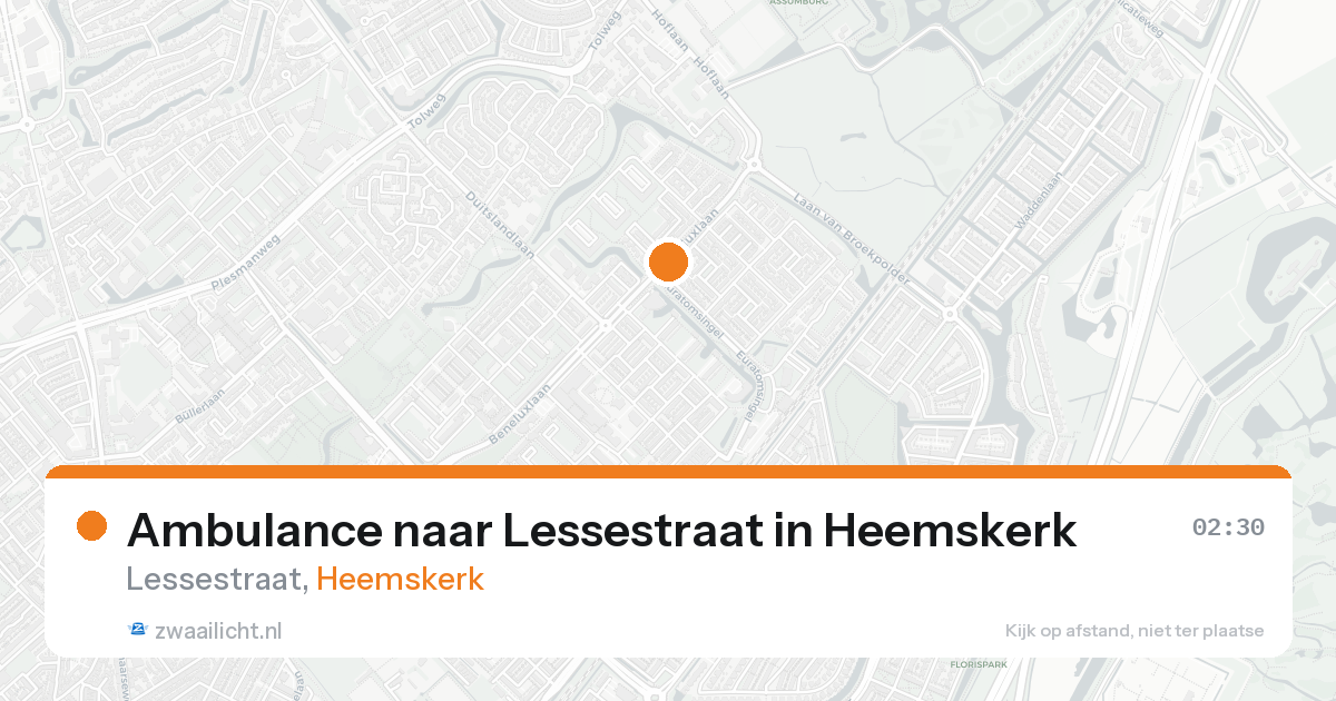 Ambulance naar Lessestraat in Heemskerk — 23 aug 2026