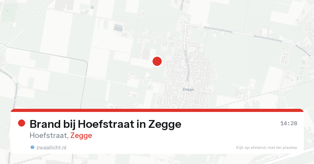 Brand bij Hoefstraat in Zegge — 25 aug 2026