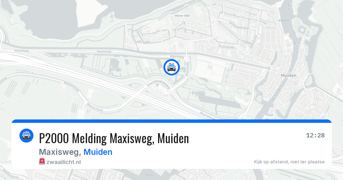 P2000 Melding Maxisweg, Muiden — 30 mrt 2026