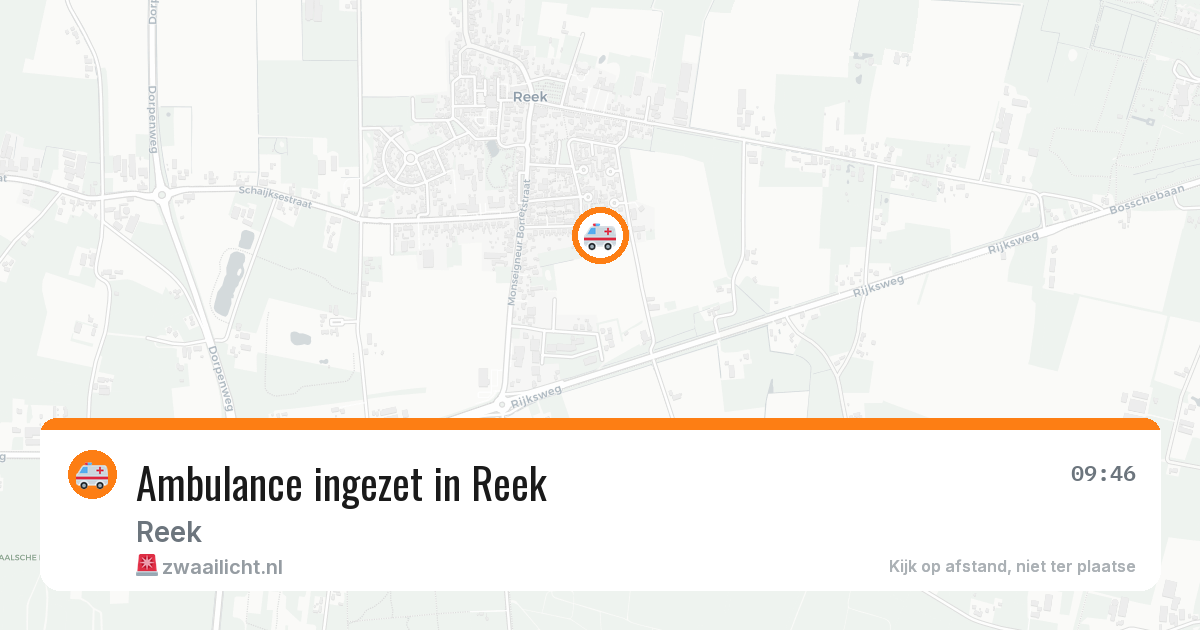 Ambulance ingezet in Reek — 12 aug 2026