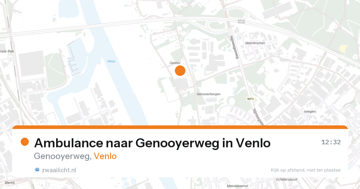 Ambulance naar Genooyerweg in Venlo — 16 aug 2026