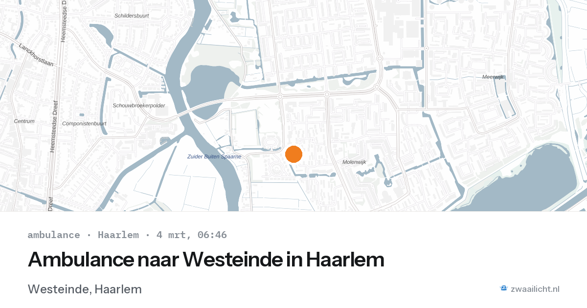 Ambulance naar Westeinde in Haarlem — 4 mrt 2026