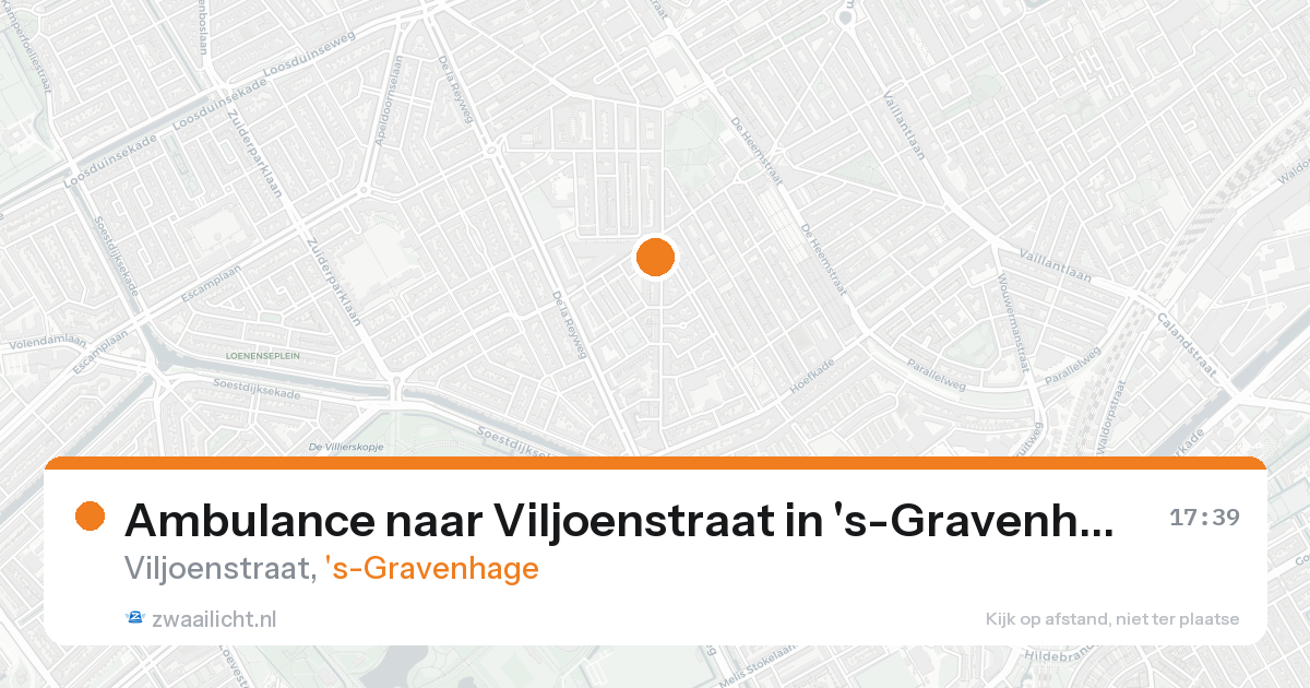 Ambulance naar Viljoenstraat in 's-Gravenhage — 15 aug 2026