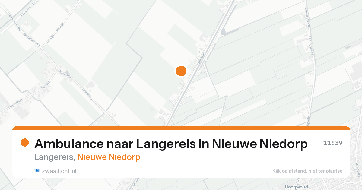 Ambulance naar Langereis in Nieuwe Niedorp — 16 aug 2026