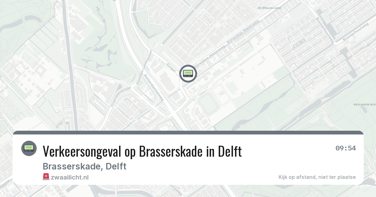 Verkeersongeval op Brasserskade in Delft — 27 feb 2026