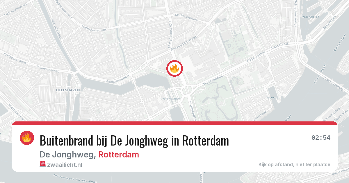 Buitenbrand bij De Jonghweg in Rotterdam — 8 jun 2026