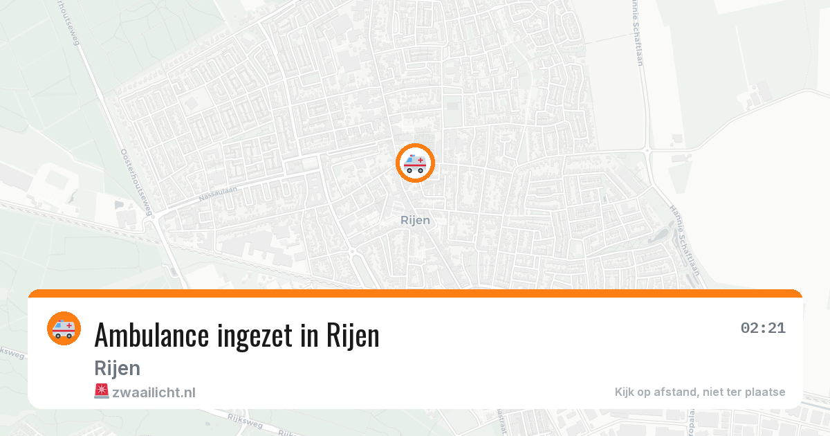 Ambulance ingezet in Rijen — 29 jan 2026