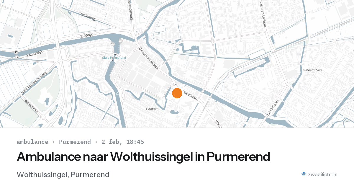 Ambulance naar Wolthuissingel in Purmerend — 2 feb 2026