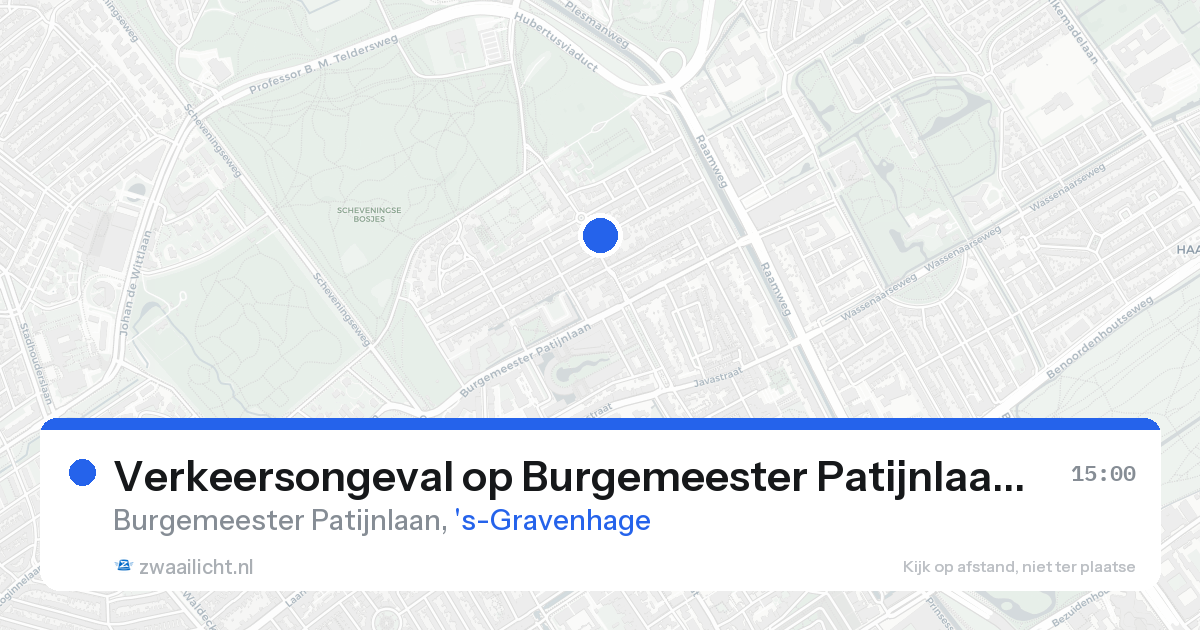 Verkeersongeval op Burgemeester Patijnlaan in 's-Gravenhage — 26 mei 2026