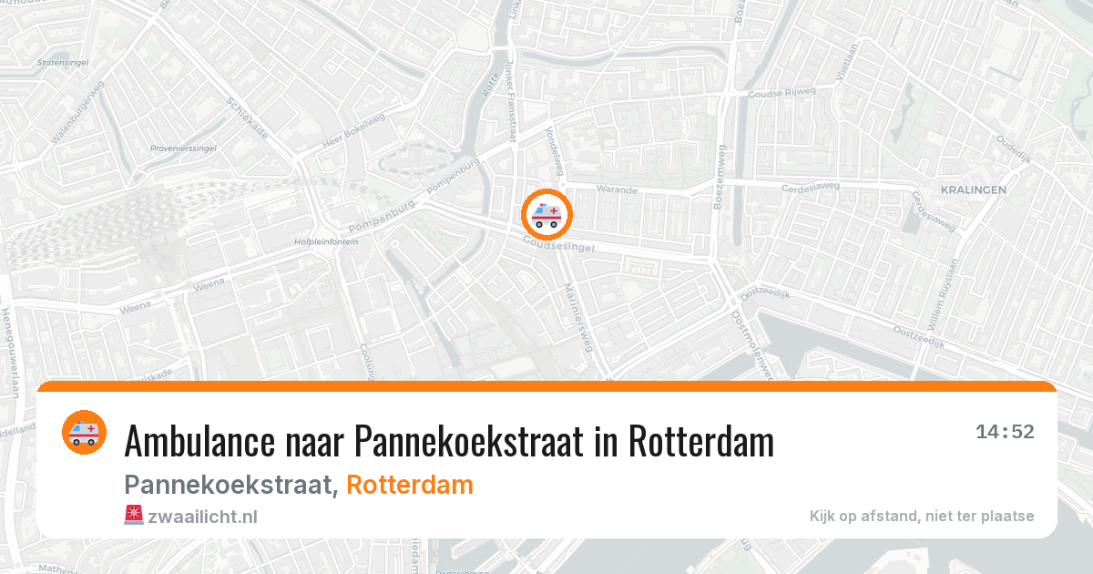 Ambulance naar Pannekoekstraat in Rotterdam — 13 aug 2026