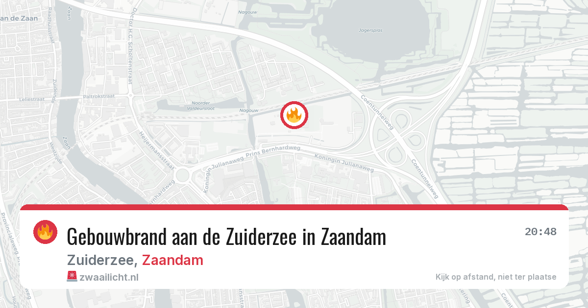 Gebouwbrand aan de Zuiderzee in Zaandam — 18 mrt 2026