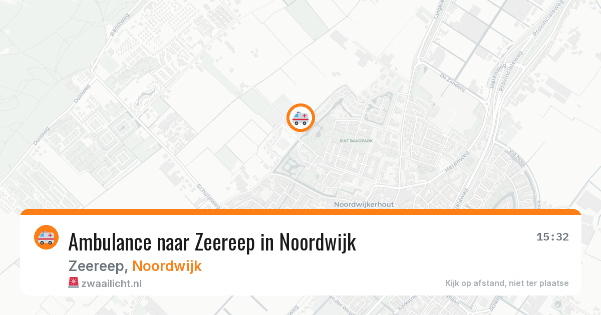 Ambulance naar Zeereep in Noordwijk — 25 jun 2026