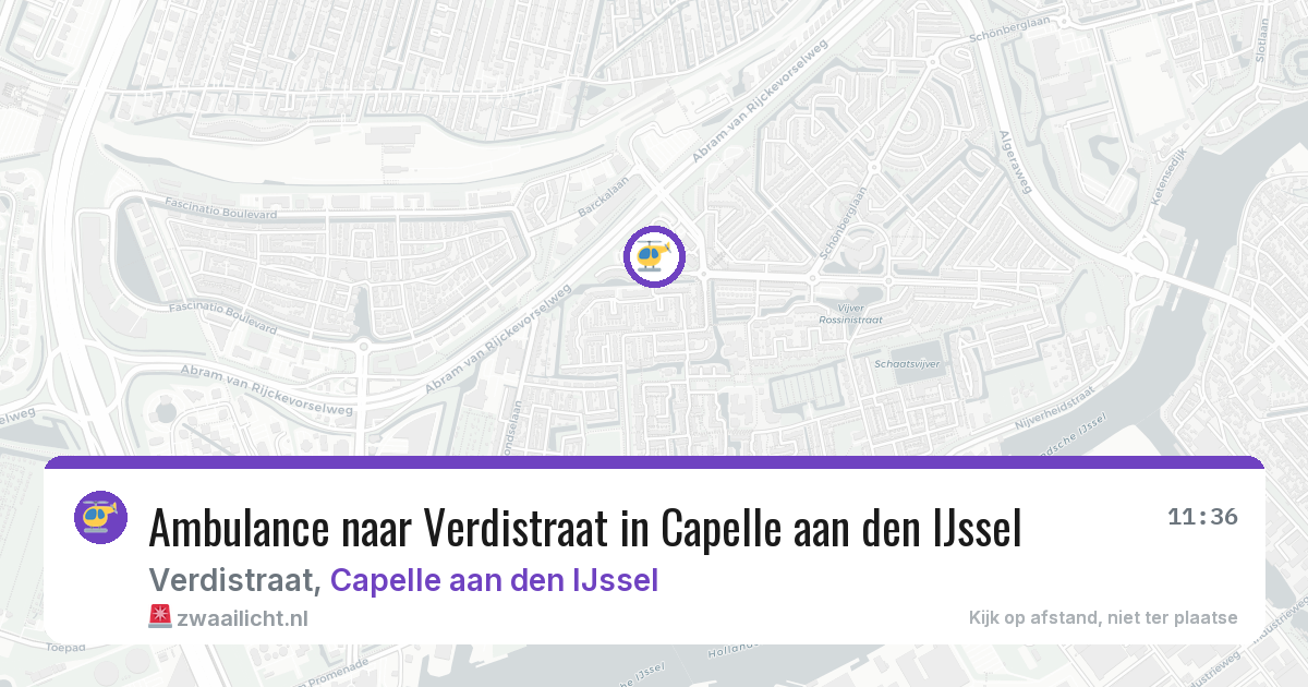 Ambulance naar Verdistraat in Capelle aan den IJssel — 19 jul 2026