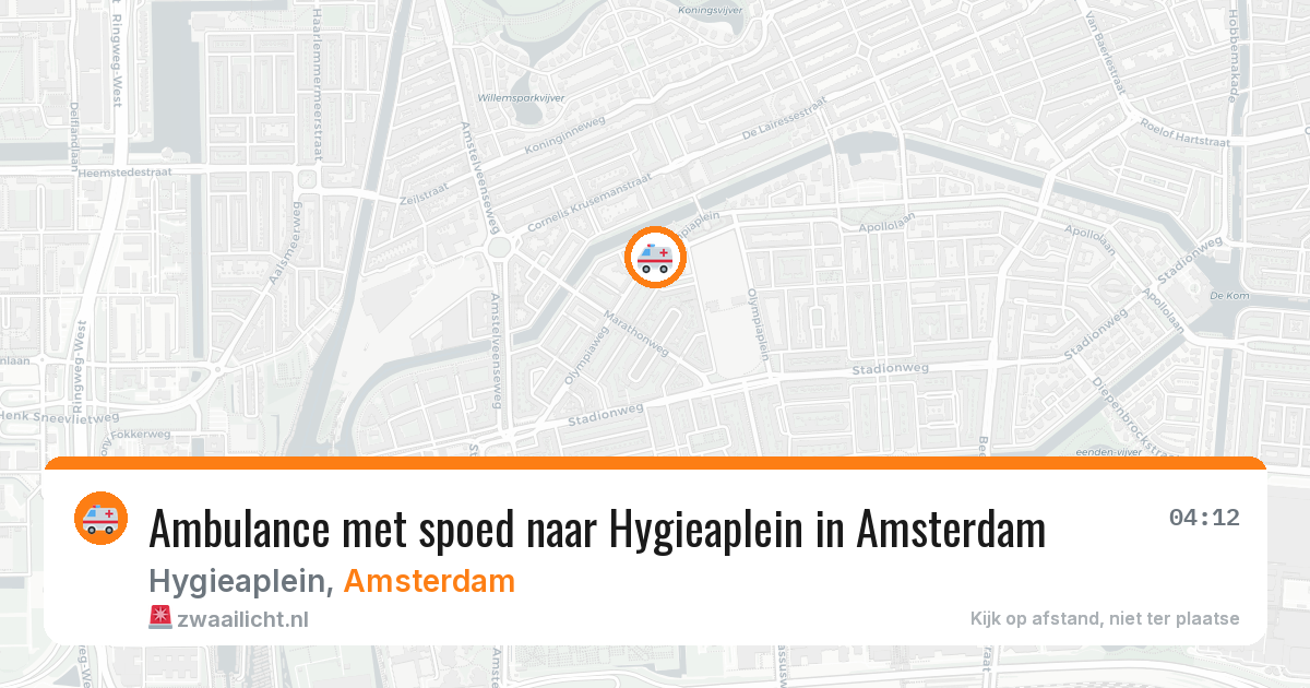 Ambulance met spoed naar Hygieaplein in Amsterdam — 24 mrt 2026