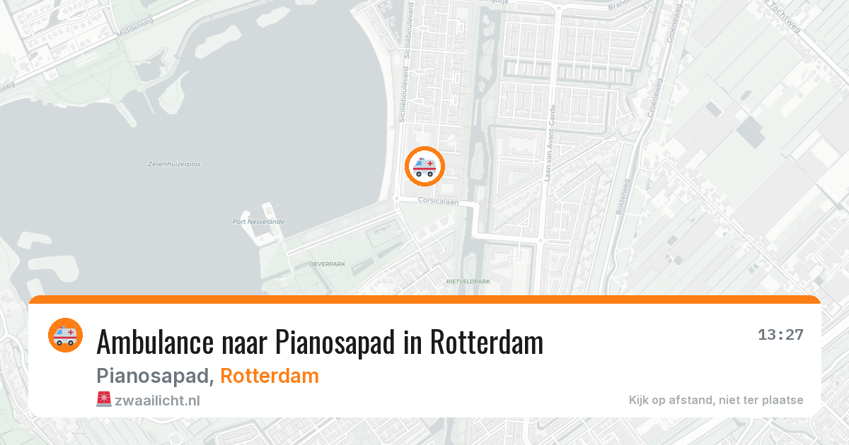 Ambulance naar Pianosapad in Rotterdam — 21 jun 2026