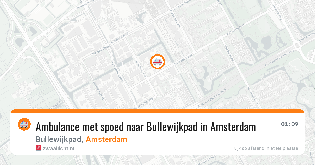 Ambulance met spoed naar Bullewijkpad in Amsterdam — 29 jun 2026
