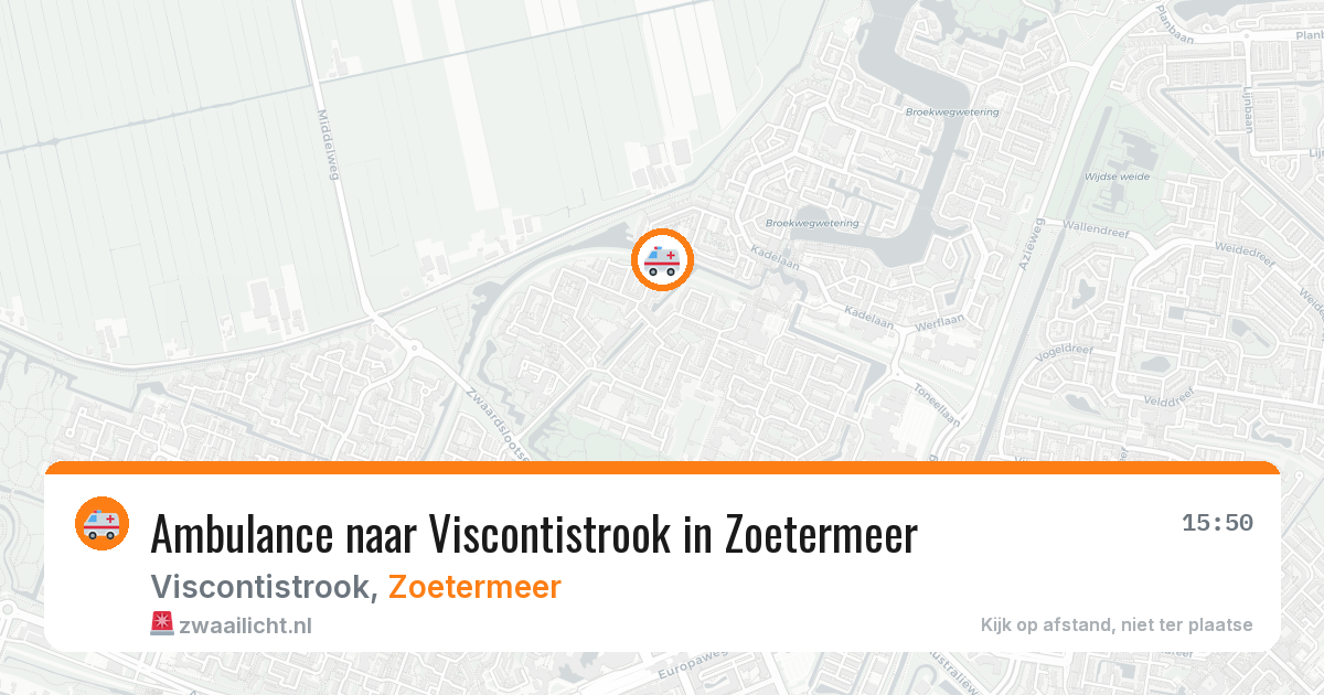 Ambulance naar Viscontistrook in Zoetermeer — 12 mrt 2026