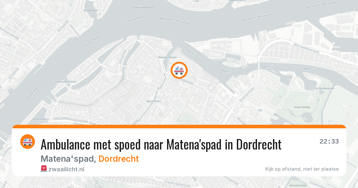 Ambulance met spoed naar Matena'spad in Dordrecht — 6 mrt 2026