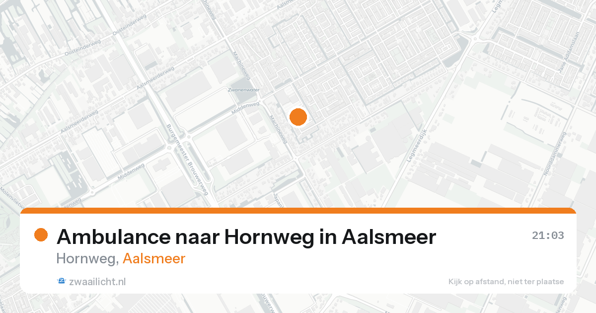 Ambulance naar Hornweg in Aalsmeer — 18 jun 2026
