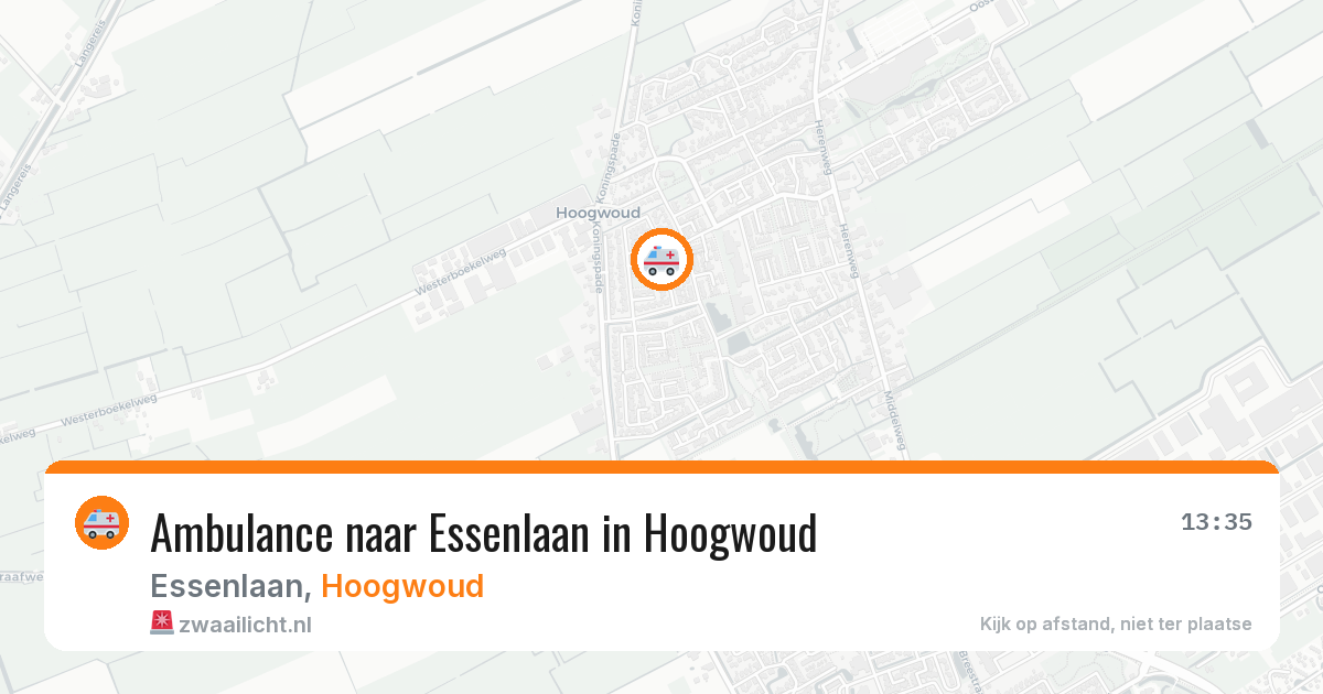Ambulance naar Essenlaan in Hoogwoud — 25 mei 2026