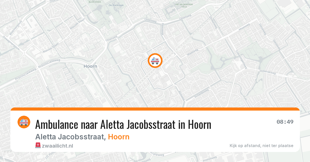 Ambulance naar Aletta Jacobsstraat in Hoorn — 5 mei 2026