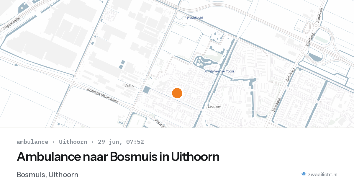 Ambulance naar Bosmuis in Uithoorn — 29 jun 2026