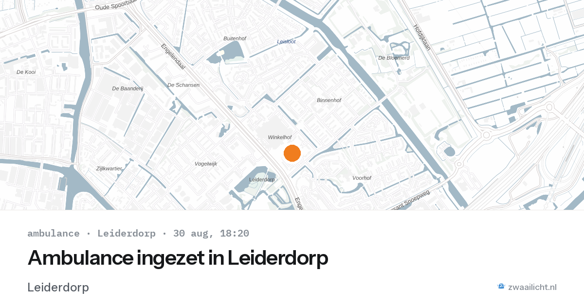 Ambulance ingezet in Leiderdorp — 30 aug 2026