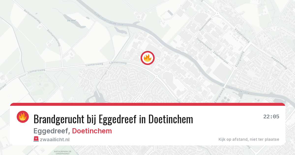 Brandgerucht bij Eggedreef in Doetinchem — 8 aug 2026