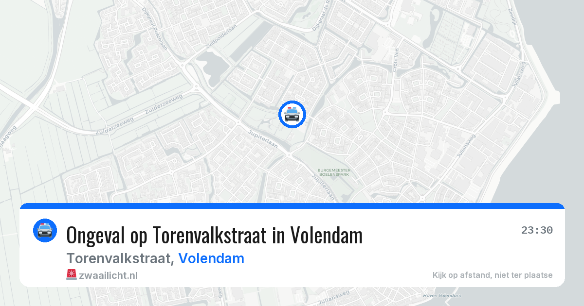 Ongeval op Torenvalkstraat in Volendam — 6 jun 2026