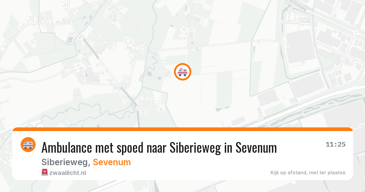 Ambulance met spoed naar Siberieweg in Sevenum — 21 jun 2026