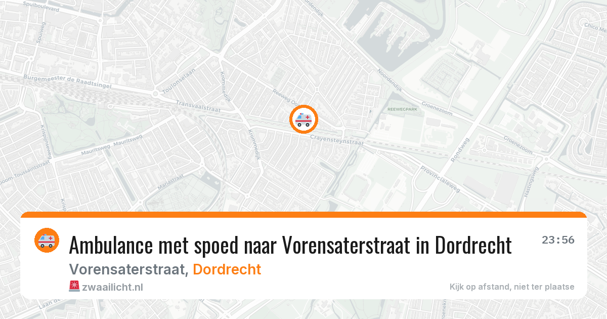 Ambulance met spoed naar Vorensaterstraat in Dordrecht — 27 mei 2026