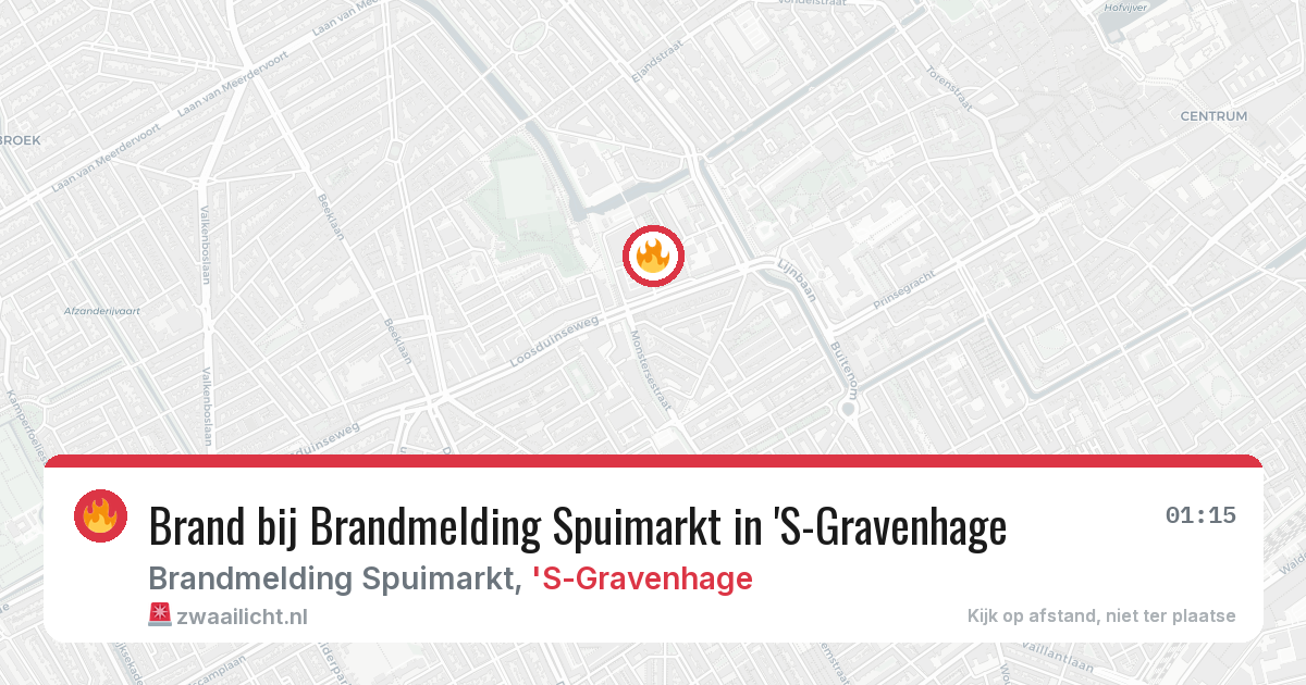 Brand bij Brandmelding Spuimarkt in 'S-Gravenhage — 12 aug 2026