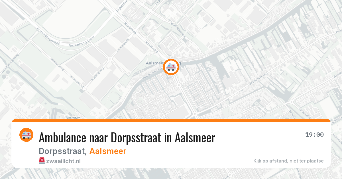 Ambulance naar Dorpsstraat in Aalsmeer — 10 aug 2026