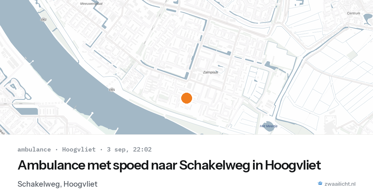 Ambulance met spoed naar Schakelweg in Hoogvliet — 3 sep 2026