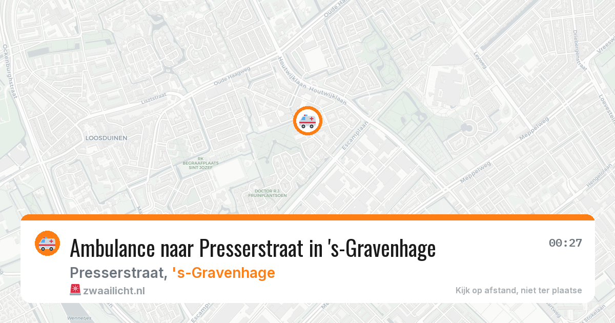 Ambulance naar Presserstraat in 's-Gravenhage — 7 mei 2026