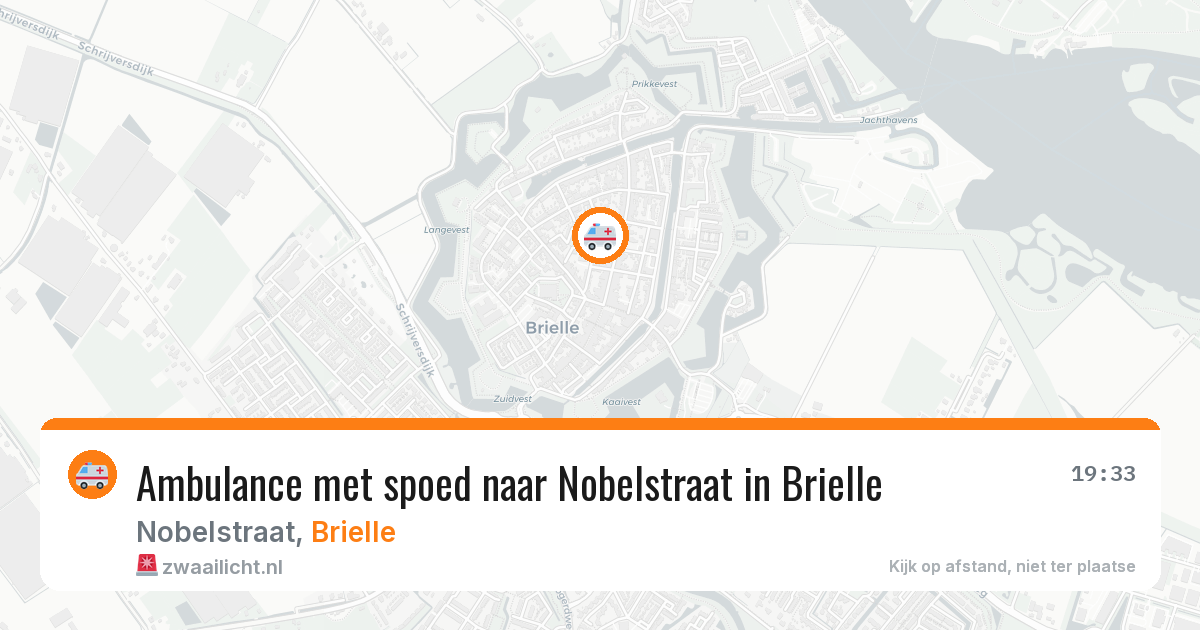 Ambulance met spoed naar Nobelstraat in Brielle — 9 aug 2026