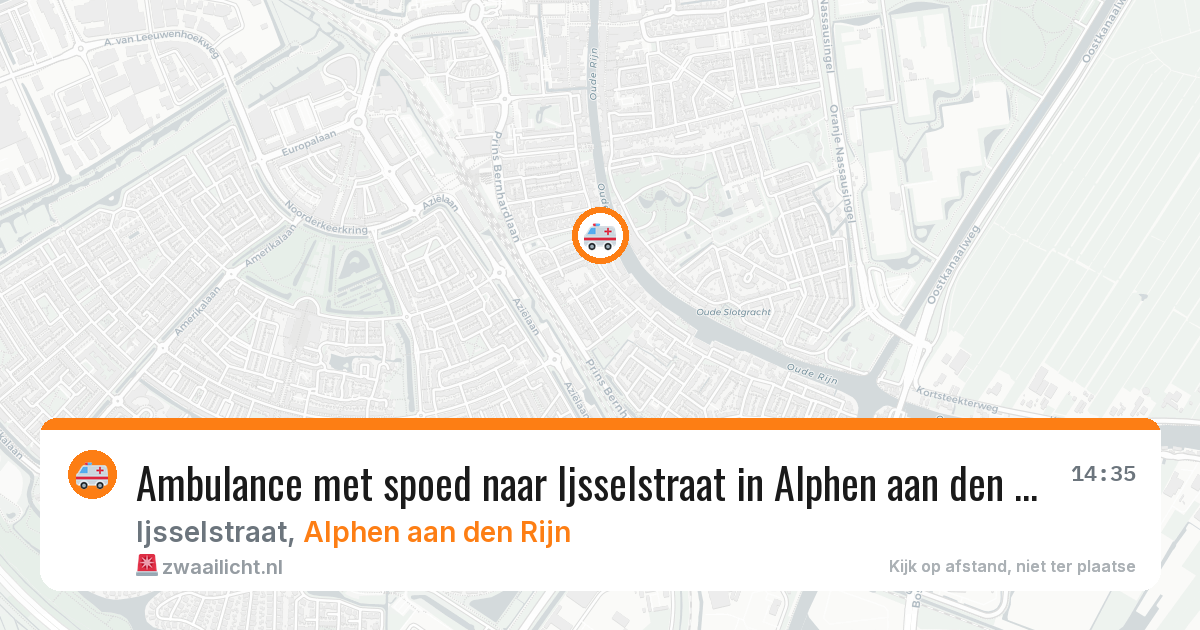 Ambulance met spoed naar Ijsselstraat in Alphen aan den Rijn — 21 jun 2026