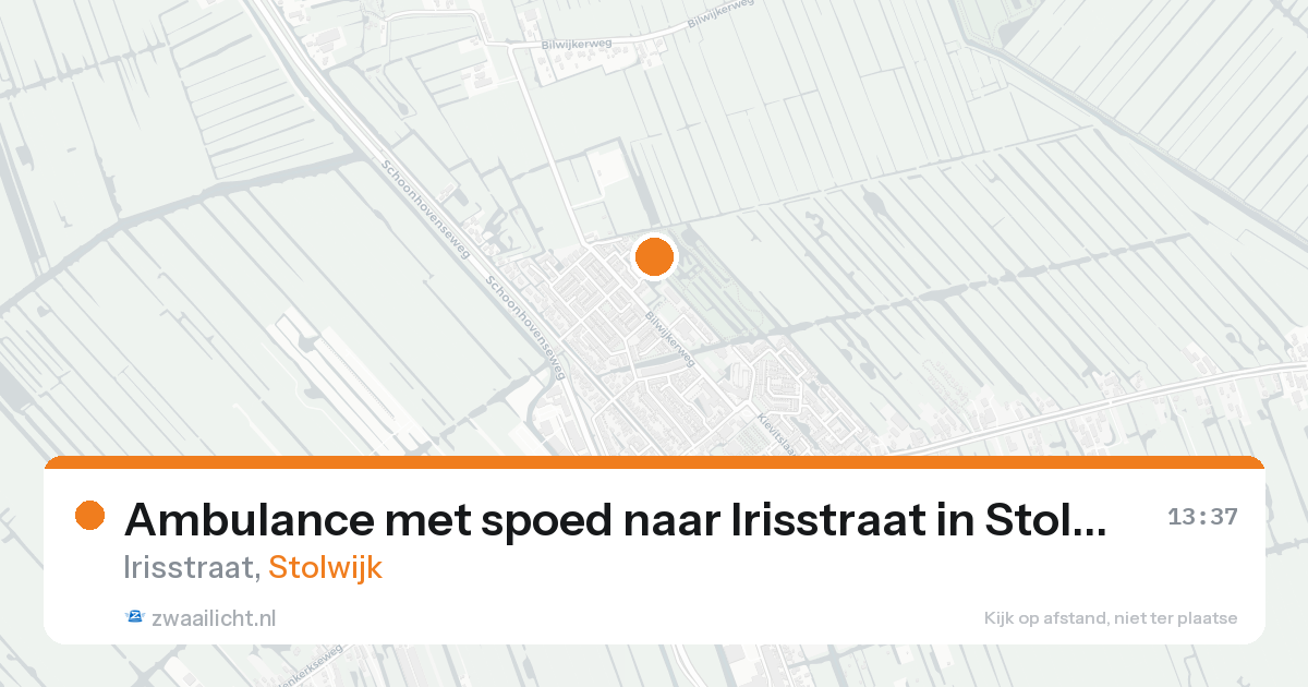 Ambulance met spoed naar Irisstraat in Stolwijk — 22 aug 2026