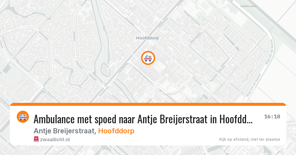 Ambulance met spoed naar Antje Breijerstraat in Hoofddorp — 11 jul 2026