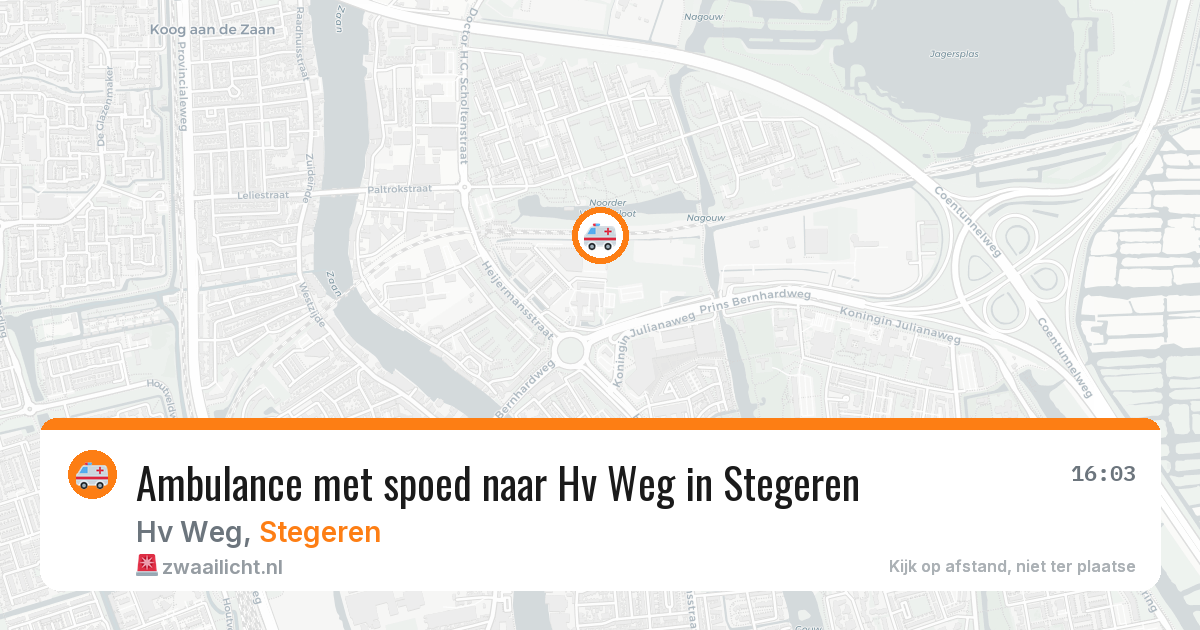 Ambulance met spoed naar Hv Weg in Stegeren — 16 jun 2026