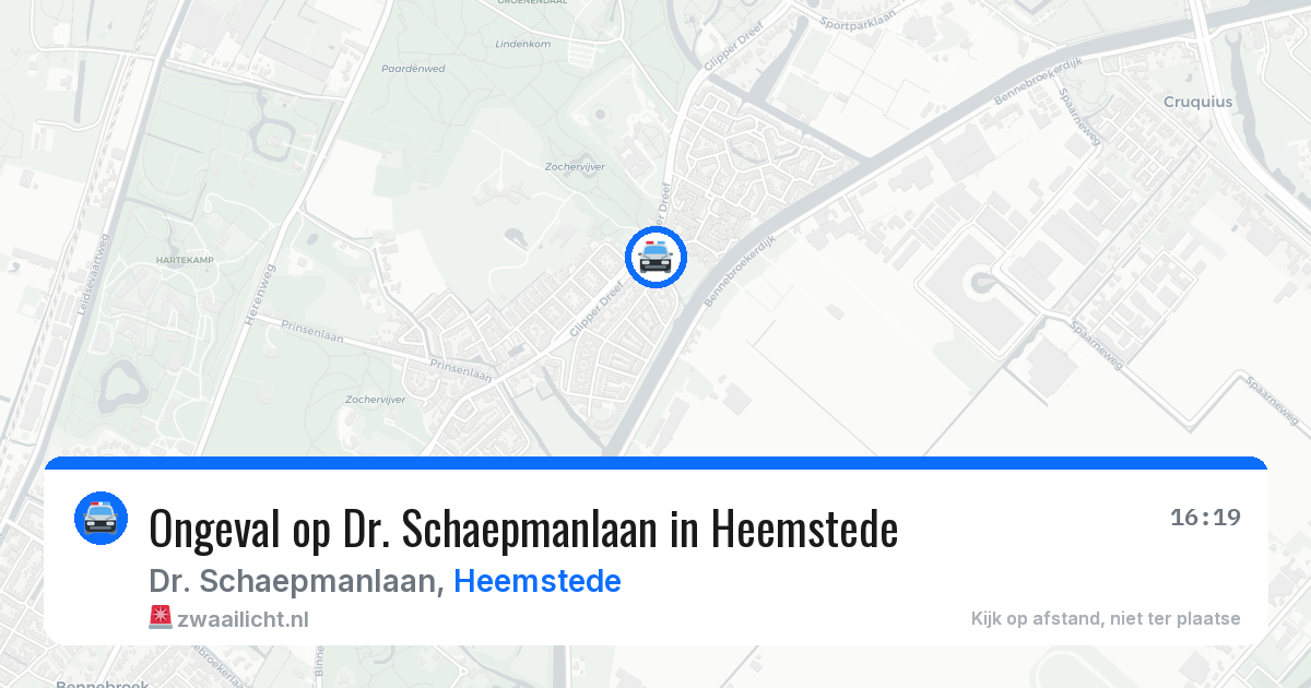 Ongeval op Dr. Schaepmanlaan in Heemstede — 12 aug 2026