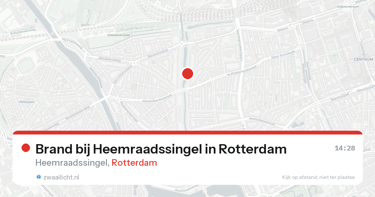 Brand bij Heemraadssingel in Rotterdam — 22 aug 2026