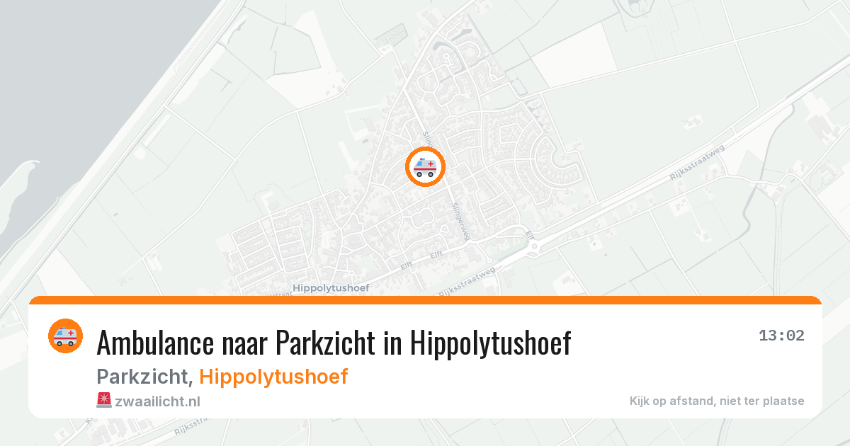 Ambulance naar Parkzicht in Hippolytushoef — 26 mei 2026