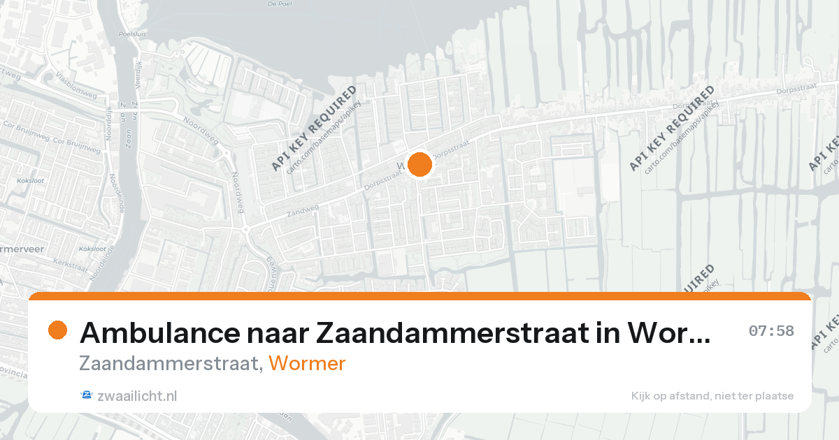 Ambulance naar Zaandammerstraat in Wormer — 26 aug 2026