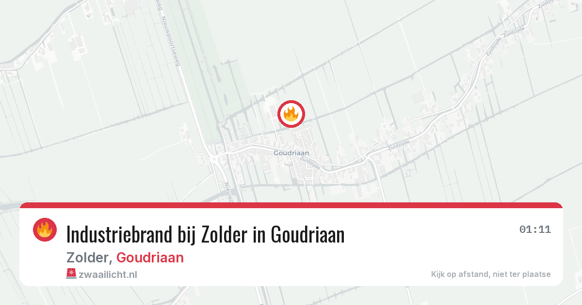Industriebrand bij Zolder in Goudriaan — 2 aug 2026