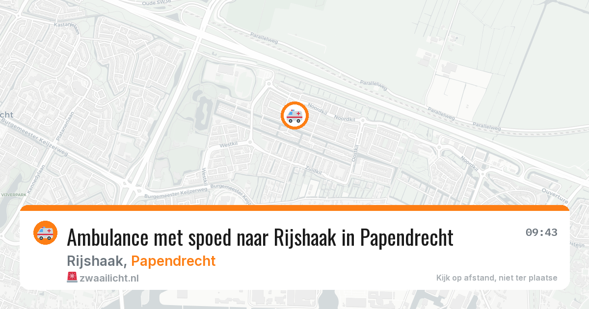 Ambulance met spoed naar Rijshaak in Papendrecht — 31 mrt 2026