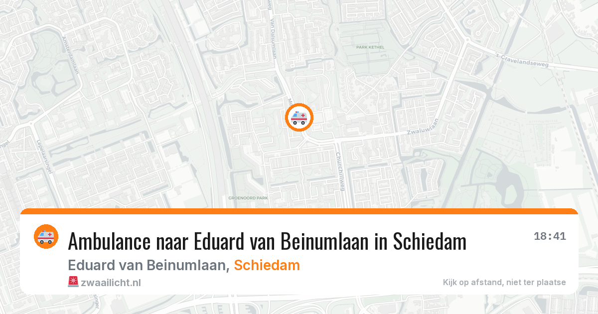 Ambulance naar Eduard van Beinumlaan in Schiedam — 25 jun 2026